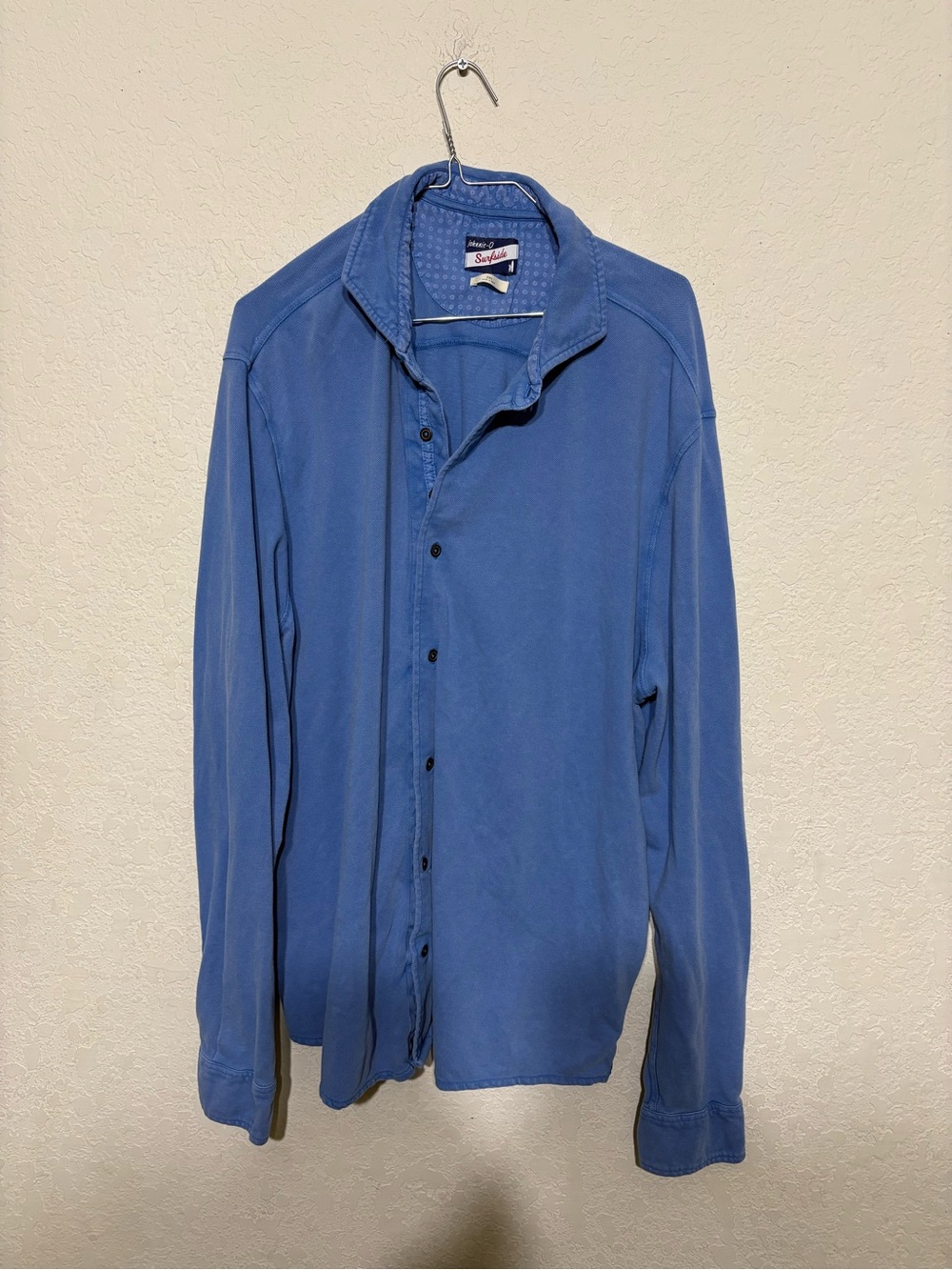 johnnie-O Relaxed Long Sleeve Button-Down in Medium Blue